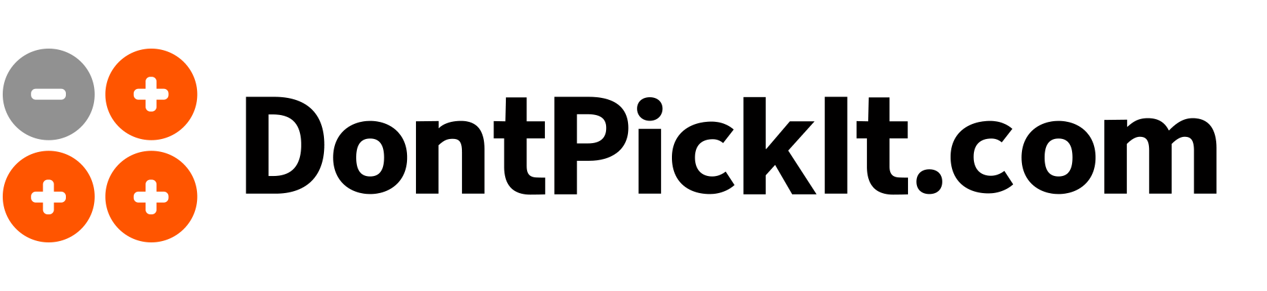 Logo of DontPickIt.com, a product review and buying guide website that helps shoppers avoid bad purchases.