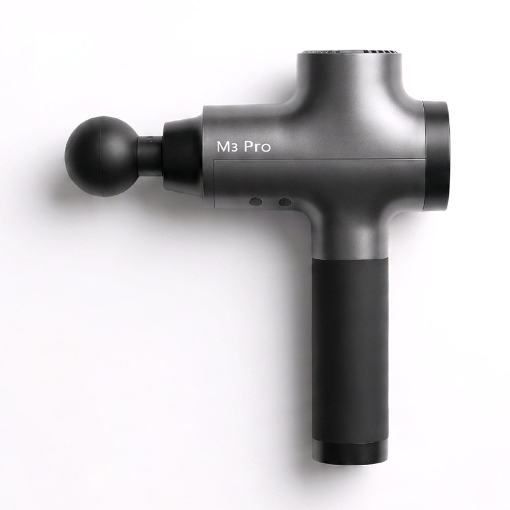 Photo of the Opove M3 Pro massage gun, built for deep muscle recovery with a durable alloy housing and high-performance motor.