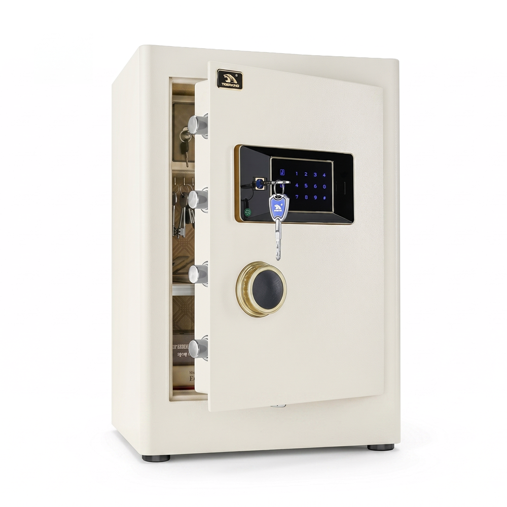 Front exterior view of the TIGERKING 2.05 Cu Ft heavy duty security home safe showing the digital keypad and micro-seam steel door.